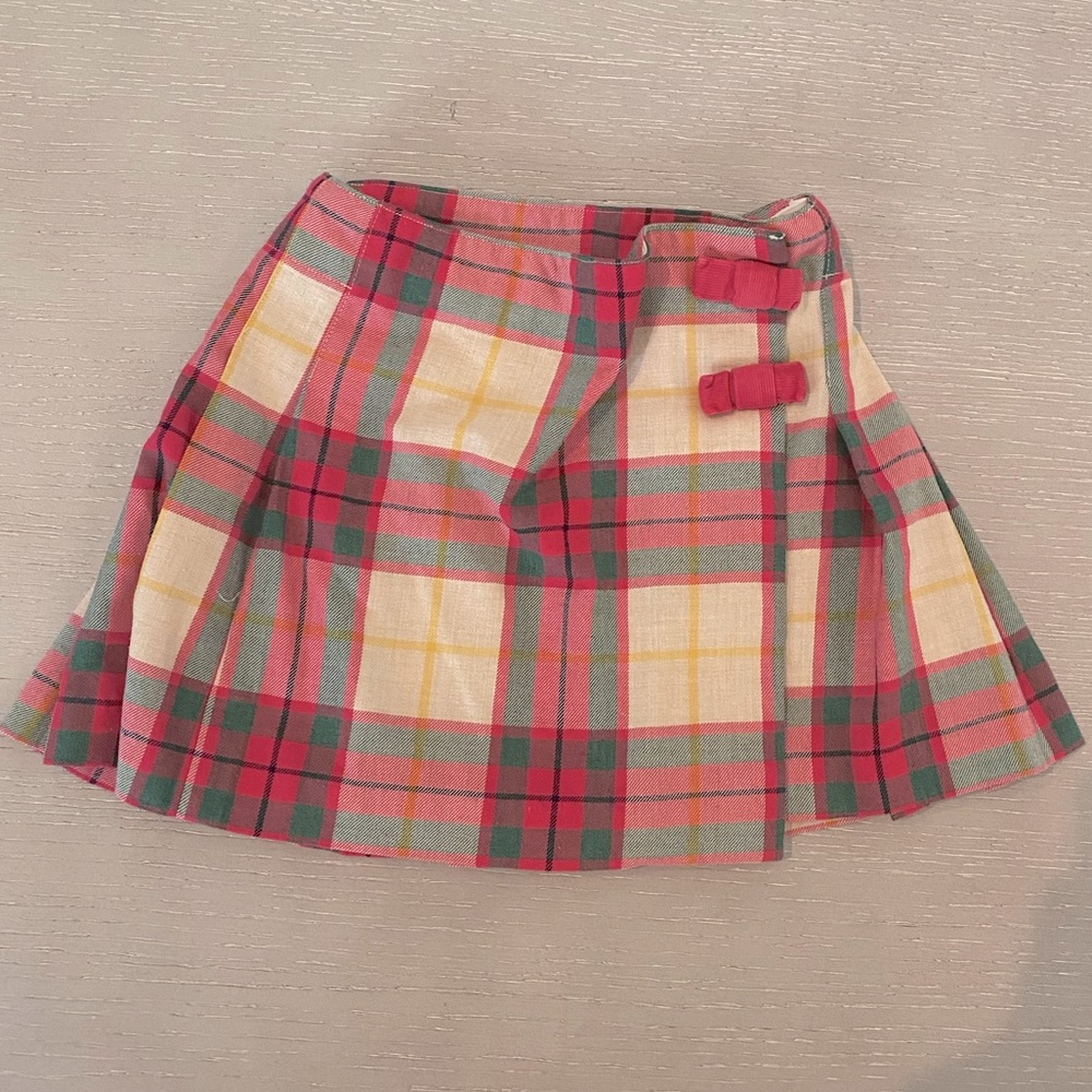 Lilly Pulitzer Plaid Wrap Skirt Girls Size 5